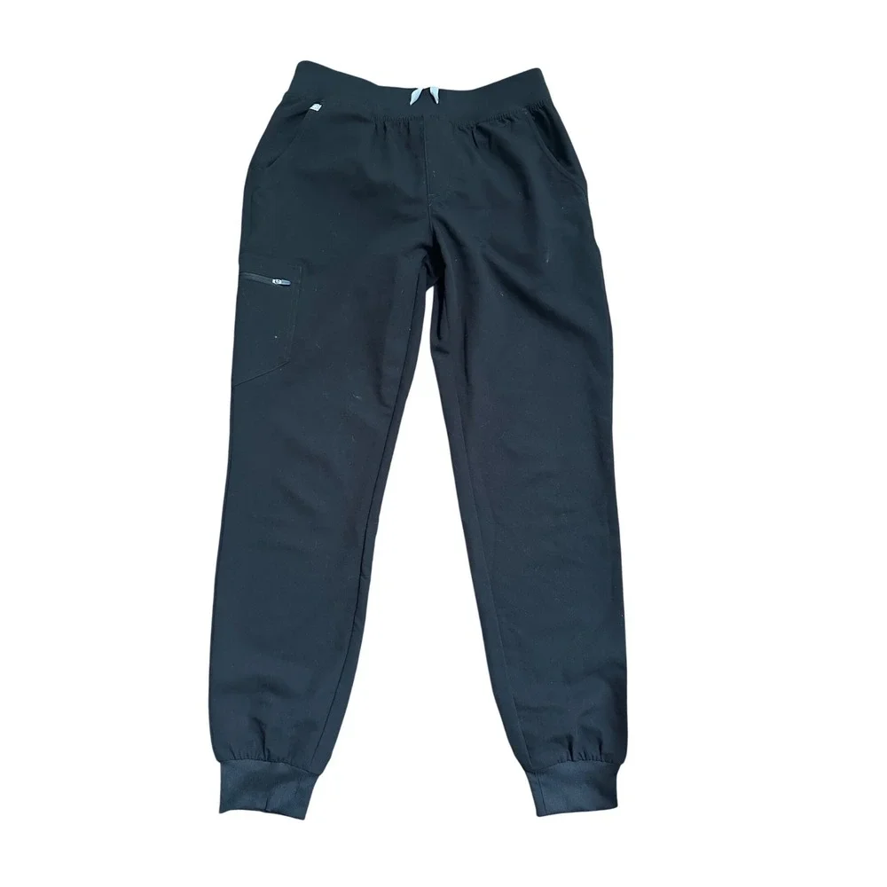 FIGS Technical Collection Black Cargo Jogger Scrubs Size Medium TALL